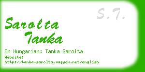 sarolta tanka business card